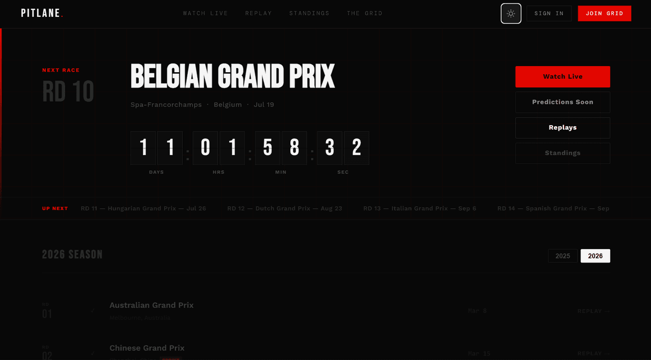Pitlane Live preview